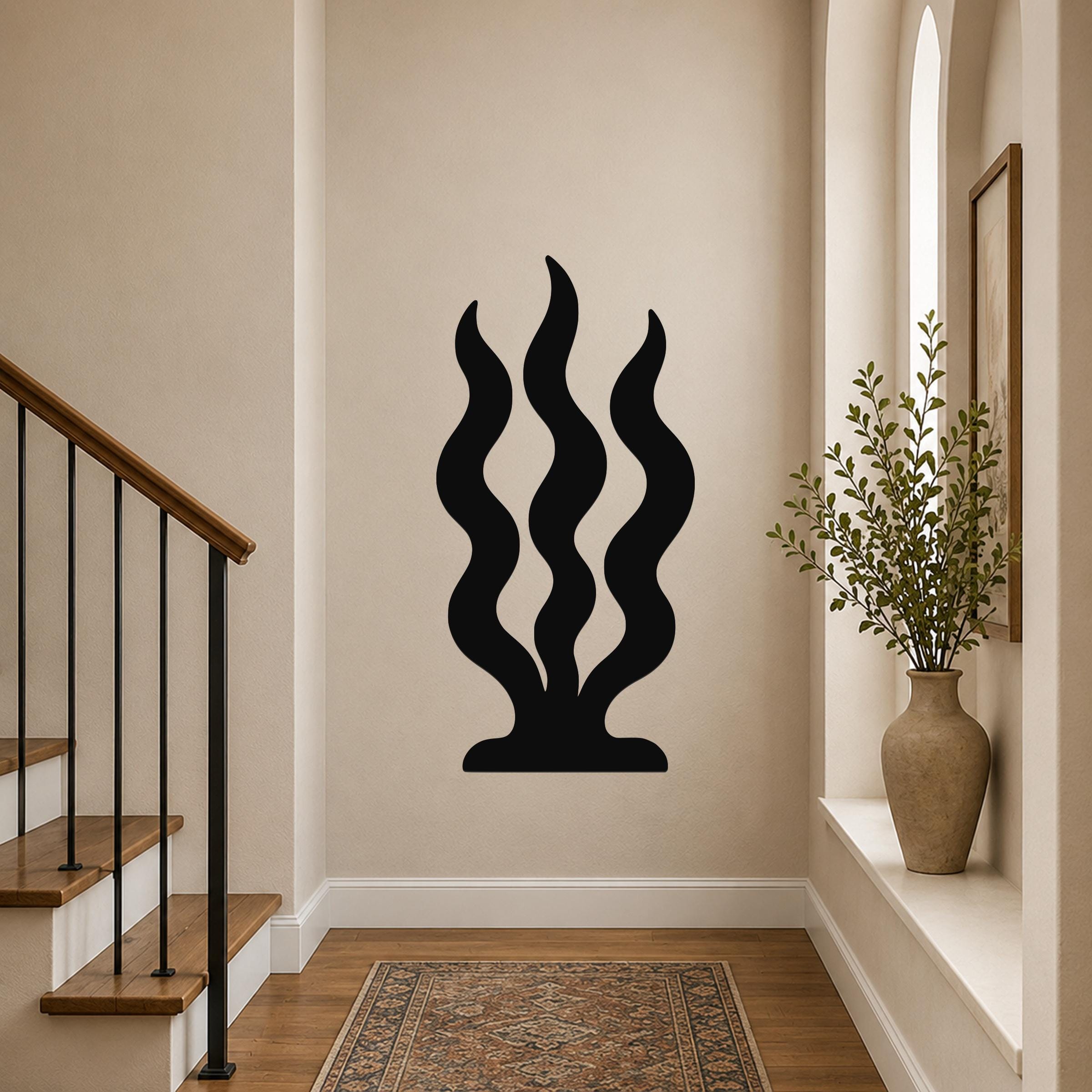 Wild Grass Metal Wall Art Indoor Outdoor Patio Garden Sign Rustic Modern Decor