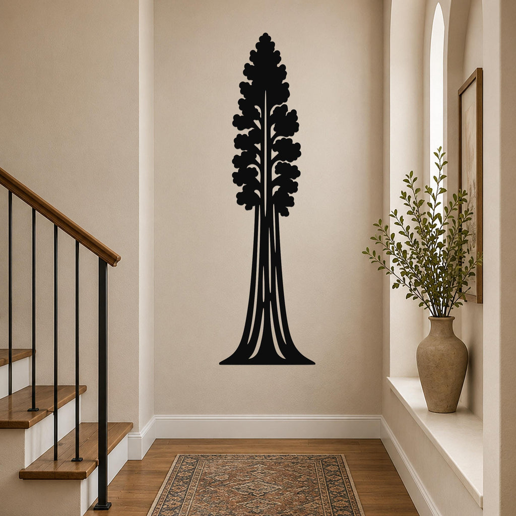 Sequoia Tree Metal Wall Art Indoor Outdoor Nature Woodland