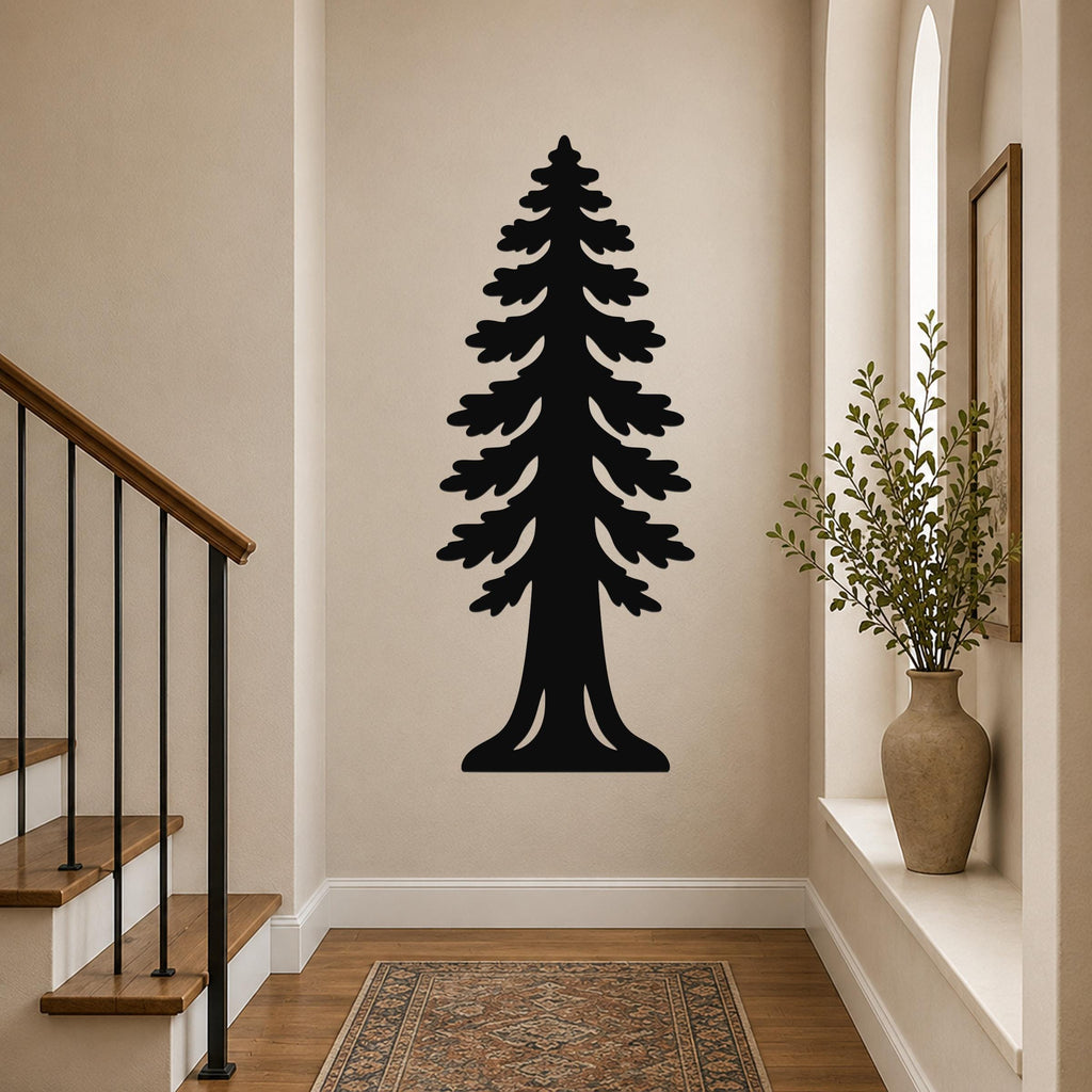 Sequoia Tree Metal Wall Art Indoor Outdoor Waterproof Steel Sign