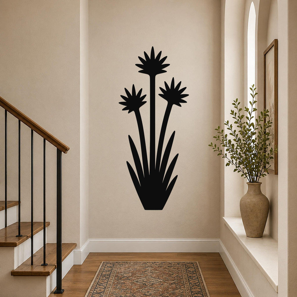 Blooming Yucca Metal Wall Art Indoor Outdoor Desert Botanical Decor