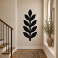 Abstract Botanical Sprig Metal Wall Art Indoor Outdoor Modern Garden Sign for Living Room Bedroom Office
