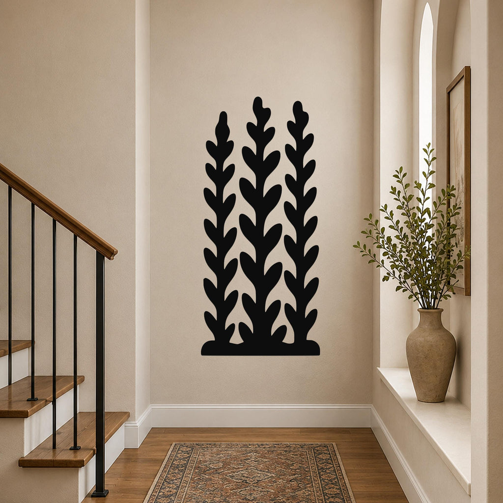 Kelp and Seaweed Metal Wall Art Indoor Outdoor Rustic Wall Decor for Garden Pool Patio