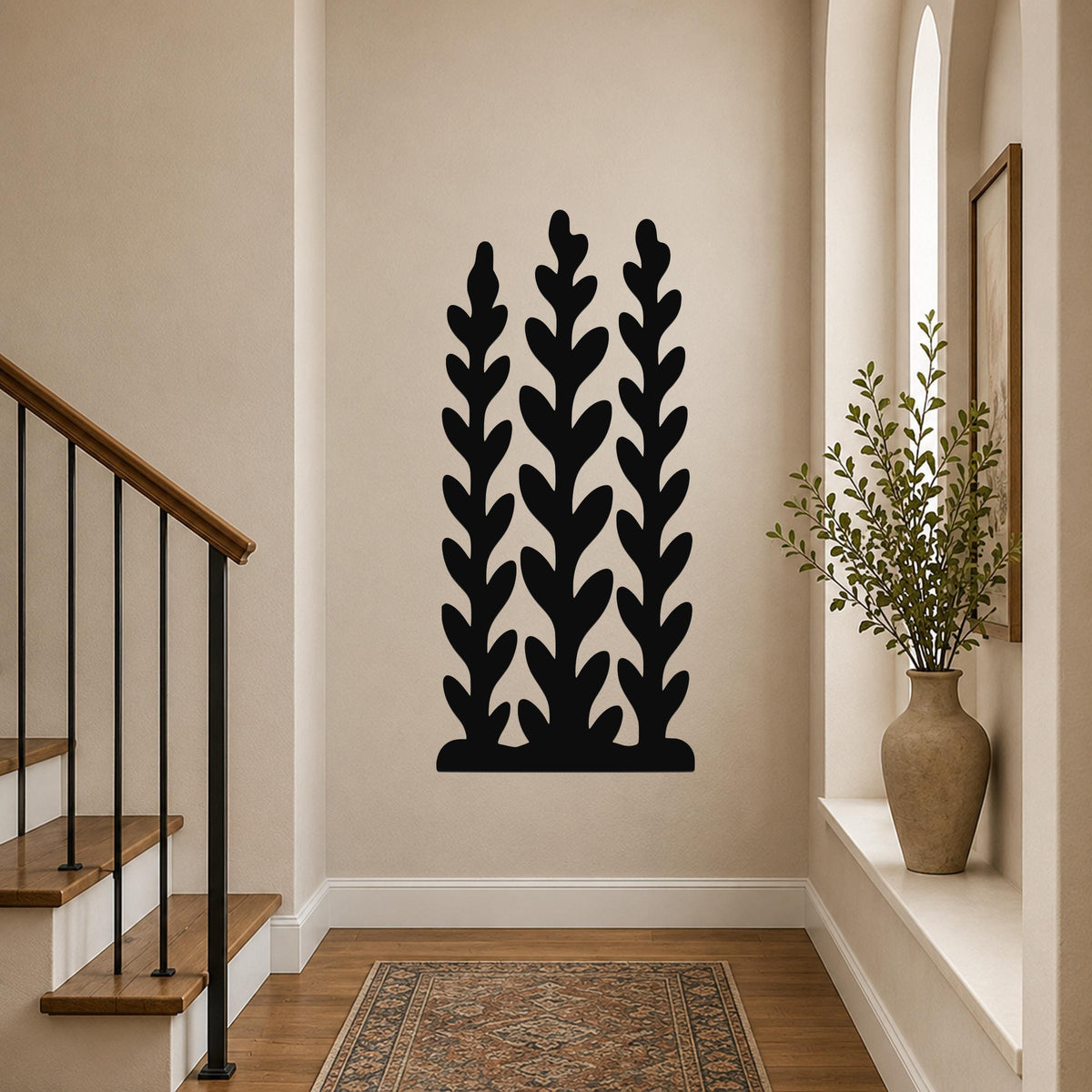 Kelp and Seaweed Metal Wall Art Indoor Outdoor Rustic Wall Decor for Garden Pool Patio