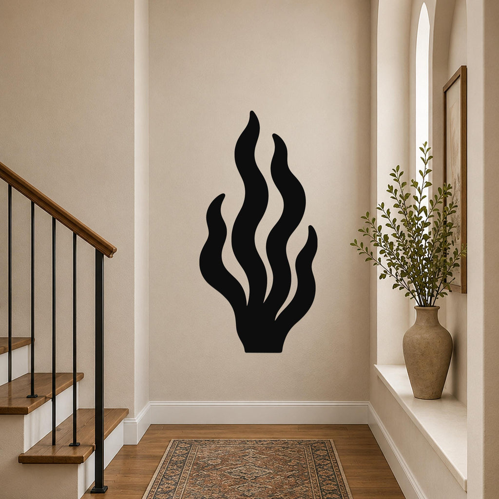 Kelp and Seaweed Metal Wall Art Indoor Outdoor Modern Rustic Ocean Theme Home Decor