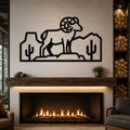 Bighorn Sheep Metal Wall Art: Southwestern Wildlife Sculpture, Weatherproof Steel (Rustic Style, Indoor Outdoor Accent)