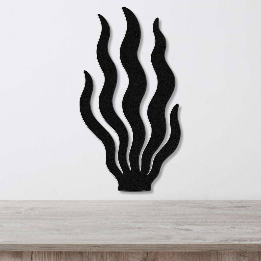 Kelp and Seaweed Metal Wall Art Indoor Outdoor Rustic Wall Decor for Beach House Patio