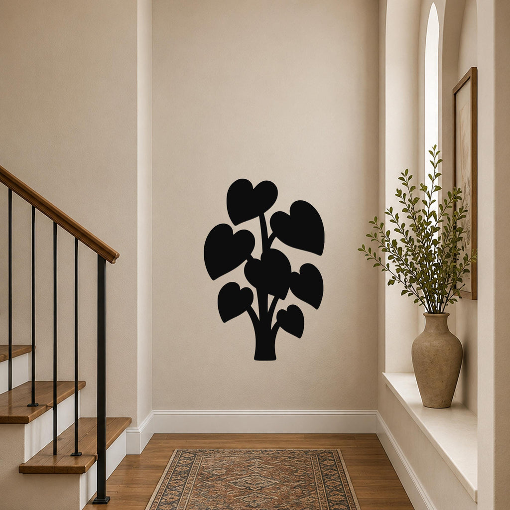 Elephant Ear Plant Metal Wall Art Indoor Outdoor Tropical Foliage Art for Patio Entryway