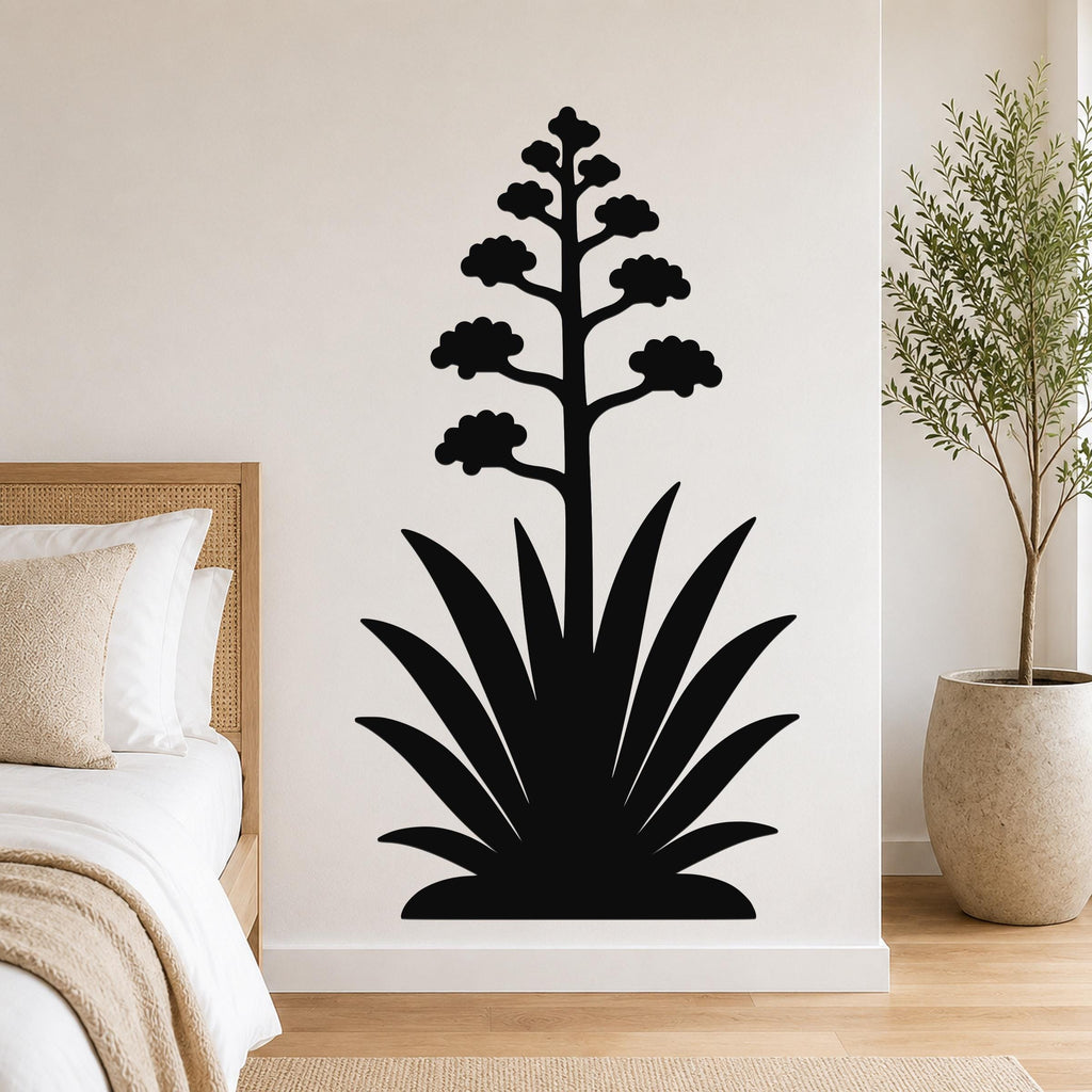 Blooming Agave Metal Wall Art Indoor Outdoor Sculptural Design for Modern Home Decor