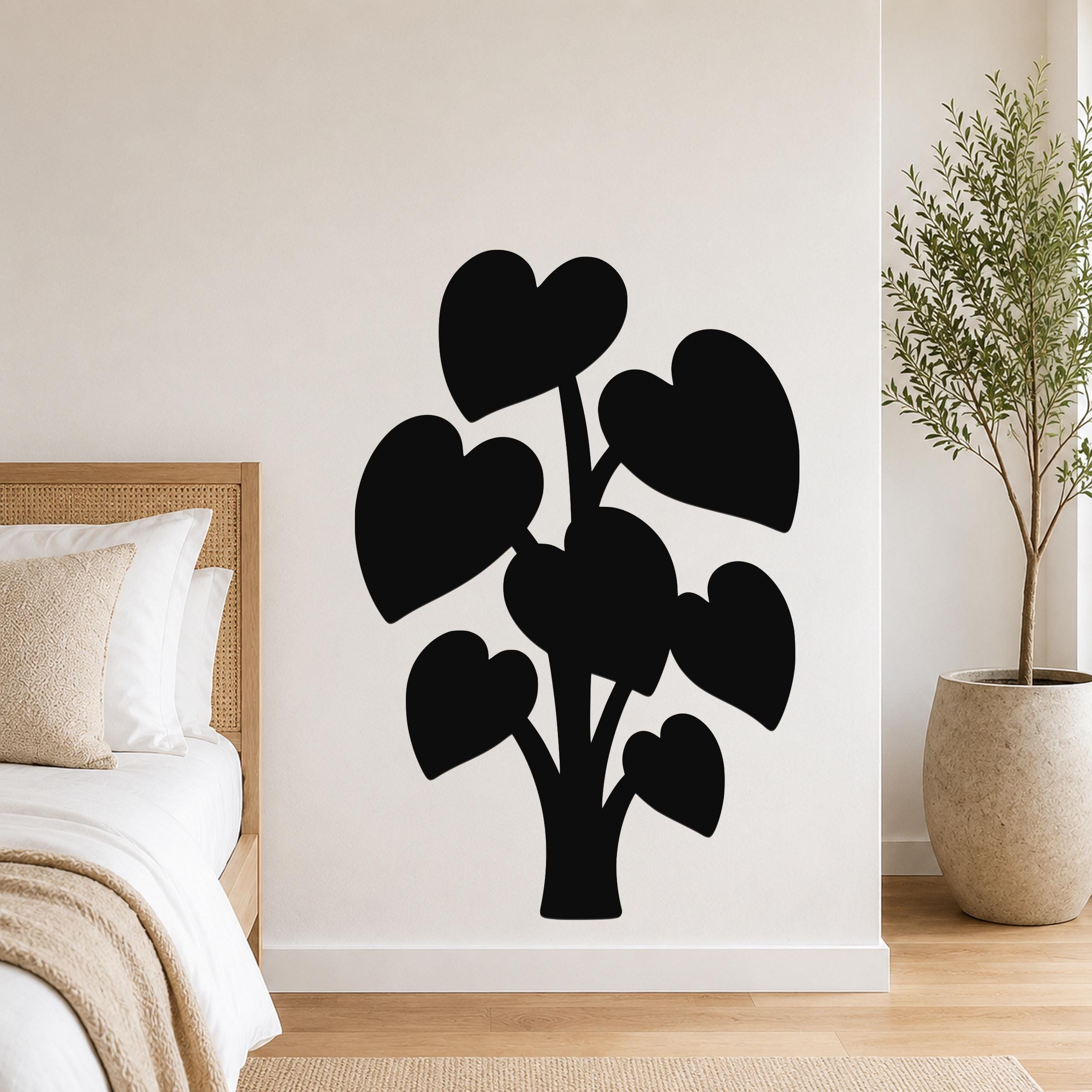 Elephant Ear Plant Metal Wall Art Indoor Outdoor Tropical Foliage Art for Patio Entryway