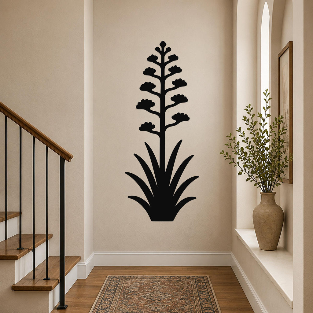Blooming Agave Metal Wall Art Indoor Outdoor Decor for Living Room Bedroom Office