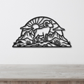 Bighorn Sheep Metal Wall Art: Western Rustic Sculpture, Bold Organic Style (Weatherproof Steel, Indoor Outdoor Decor)